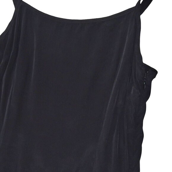 Rusty Black Satin Slip Dress Fits XS-S Adjustable Straps Minimal Surf Beachwear - Picture 4 of 8